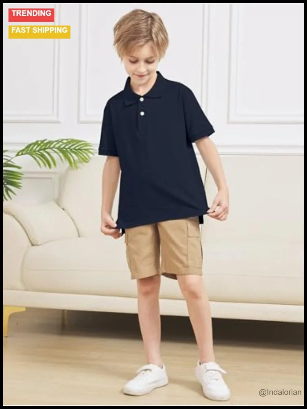 3-Pack Boys Cotton Polo Shirts School Uniform Short Sleeve